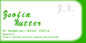 zsofia mutter business card